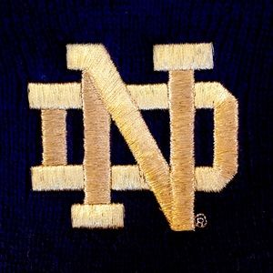 Notre Dame embroidered logo scarf